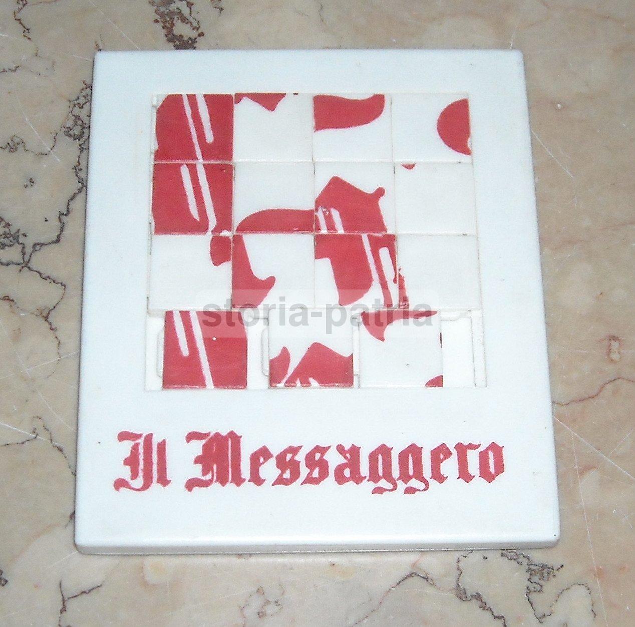 Giornalismo, Giornale Il Messaggero, Grazioso Gioco d'Epoca, Pubblicitario, Inusuale immagine 1