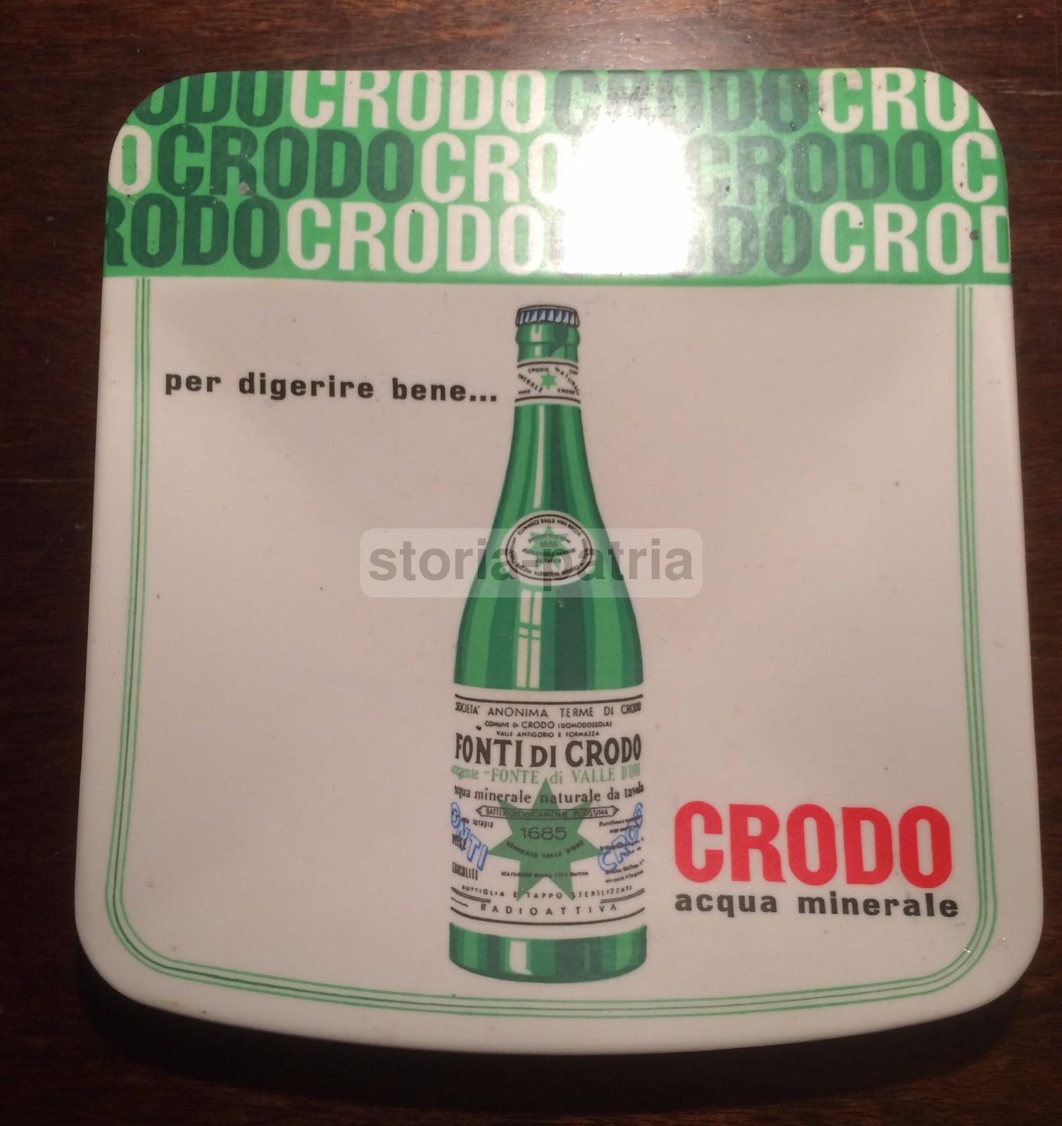 Inusuale Soprammobile Pubblicitario, Rendiresto, Crodo, Acqua Minerale, Digestiva immagine 1