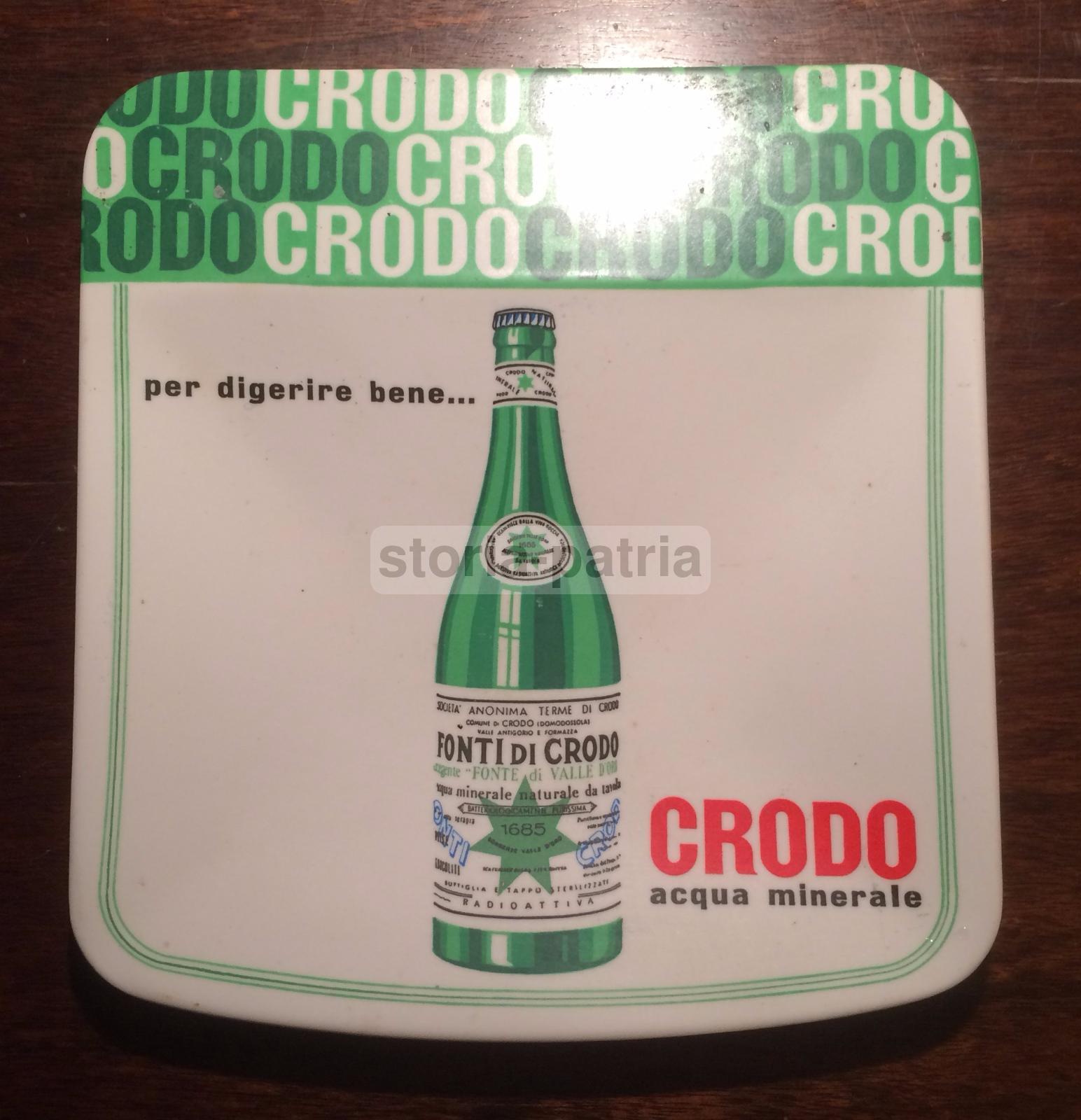 Inusuale Soprammobile Pubblicitario, Rendiresto, Crodo, Acqua Minerale, Digestiva immagine 2