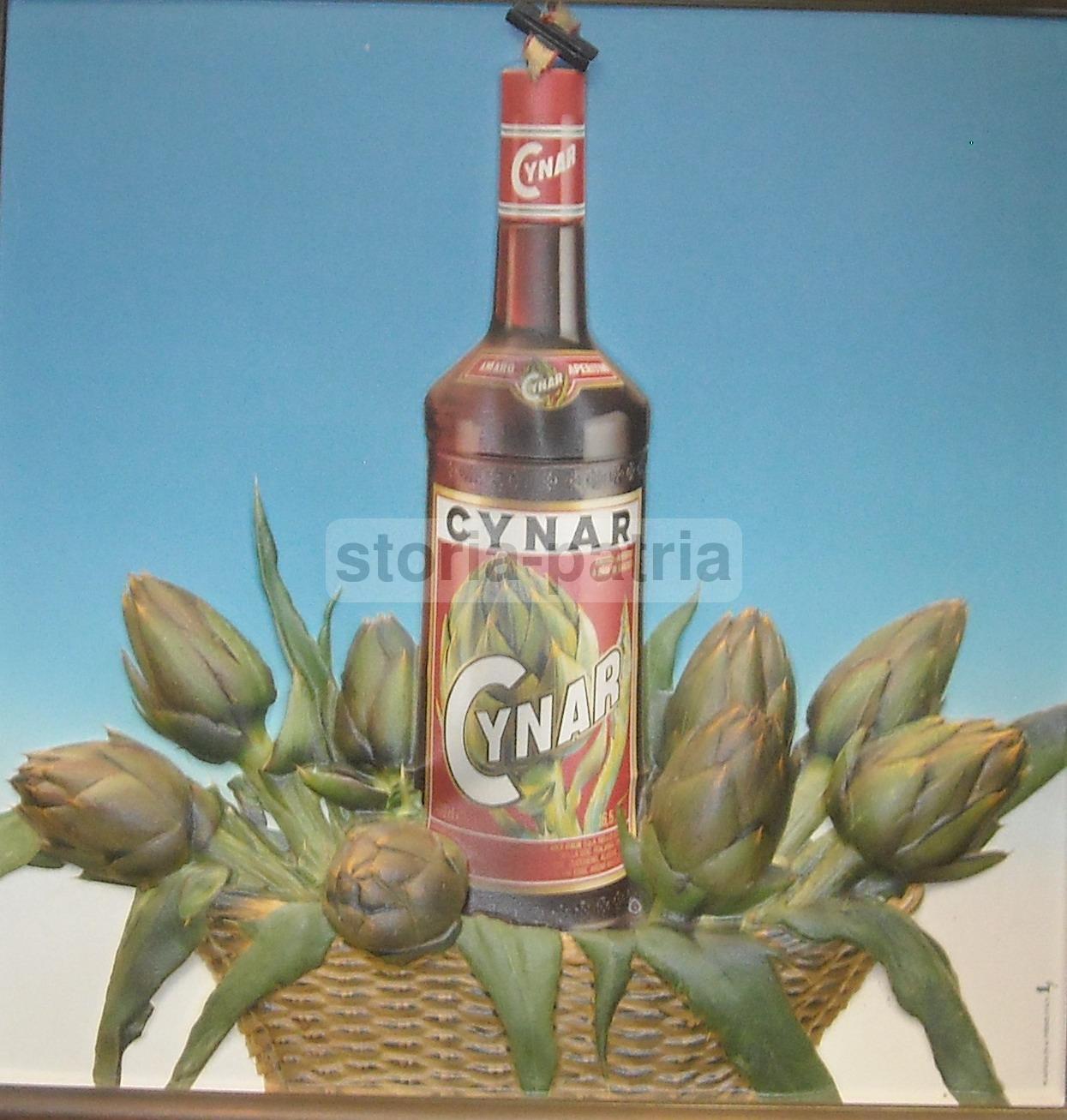 Liquori, Amaro, Inusuale Bella Locandina Pubblicitaria, Cynar, Carciofi, Plasticolor immagine 3