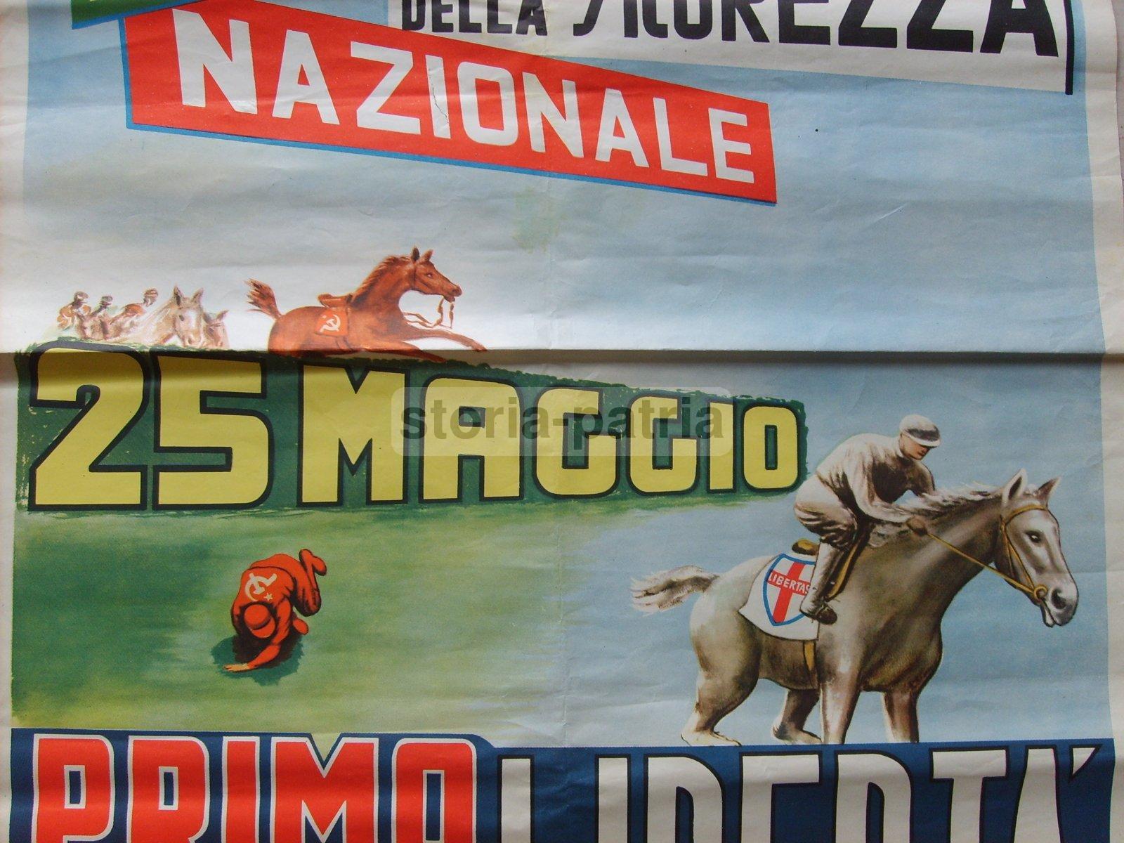Lotterie, Politica, Democrazia Cristiana, Partito Comunista, Equitazione, Manifesto immagine 4