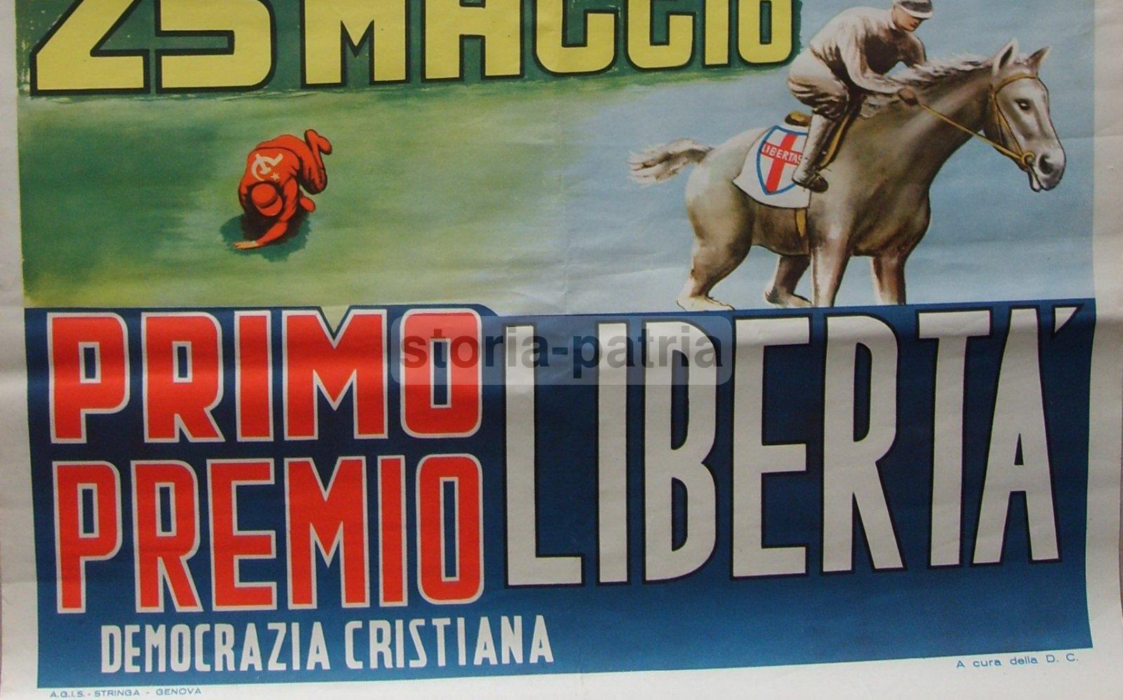Lotterie, Politica, Democrazia Cristiana, Partito Comunista, Equitazione, Manifesto immagine 8