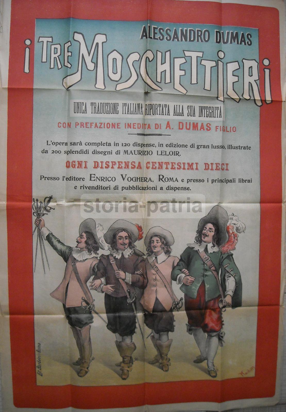 Magnifico Manifesto A Colori, Dumas, Moschettieri, Barberi, Illustratore Marchetti immagine 4