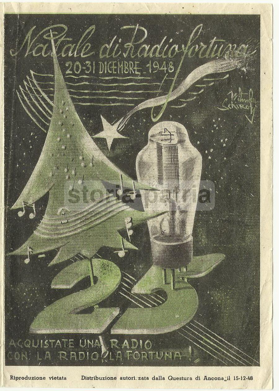 Marche, Ancona, Radiofonia, Apparecchi Radio, Concorso Radiofortuna, 1948, Allegoria immagine 1