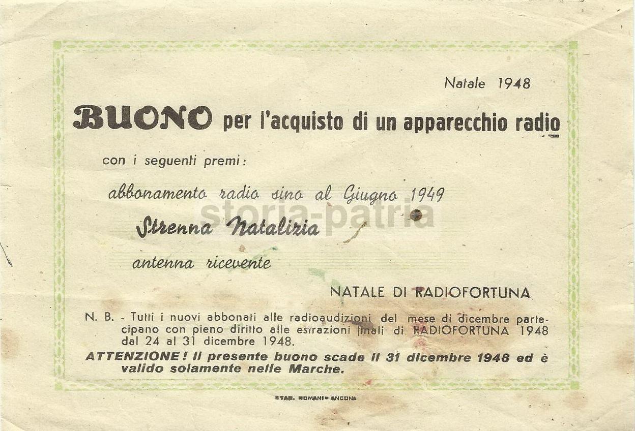 Marche, Ancona, Radiofonia, Apparecchi Radio, Concorso Radiofortuna, 1948, Allegoria immagine 3