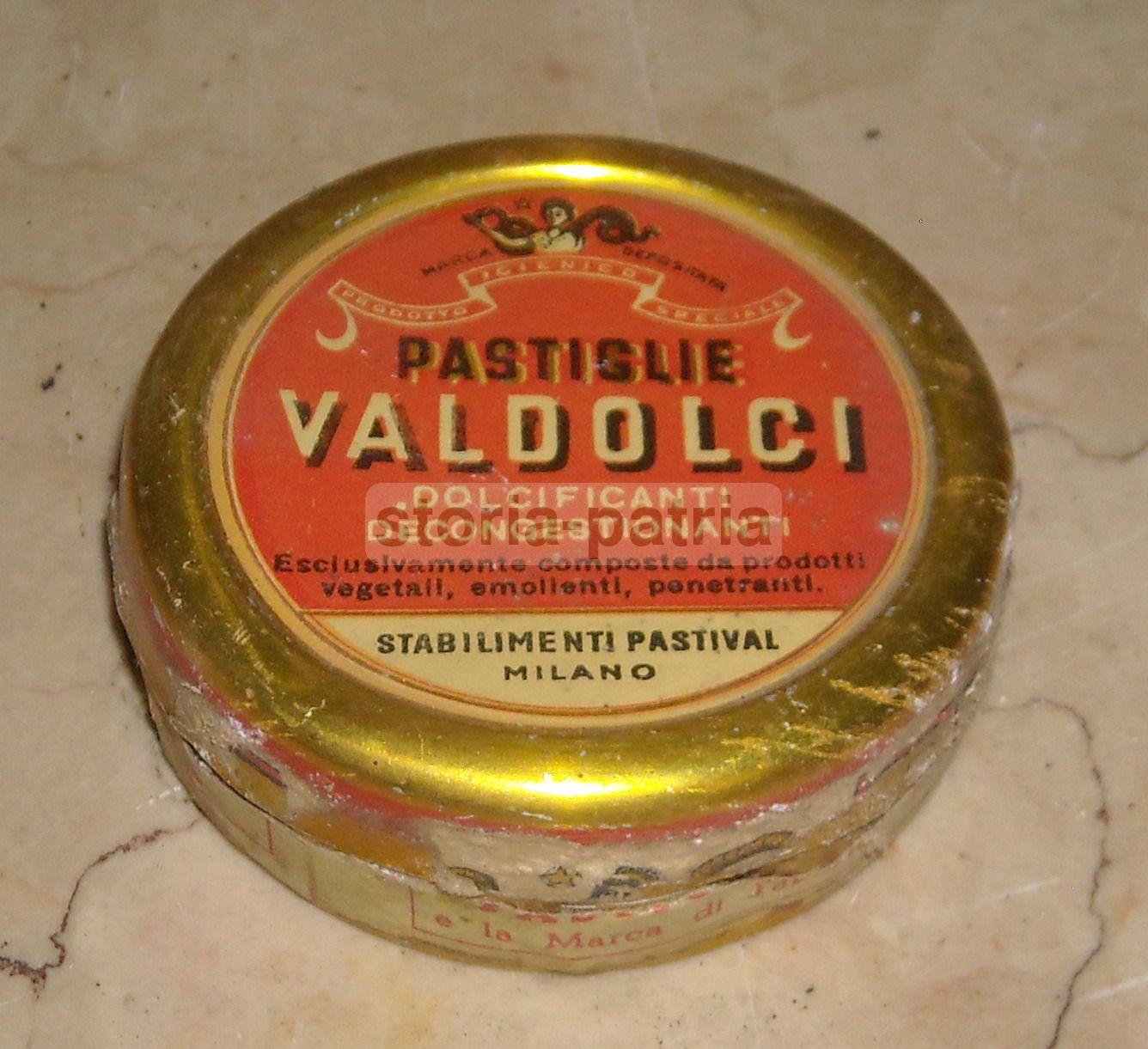 Medicina, Farmacia, Pastival, Pastiglie Valdolci, Decongestionanti, Astuccio d'Epoca immagine 1