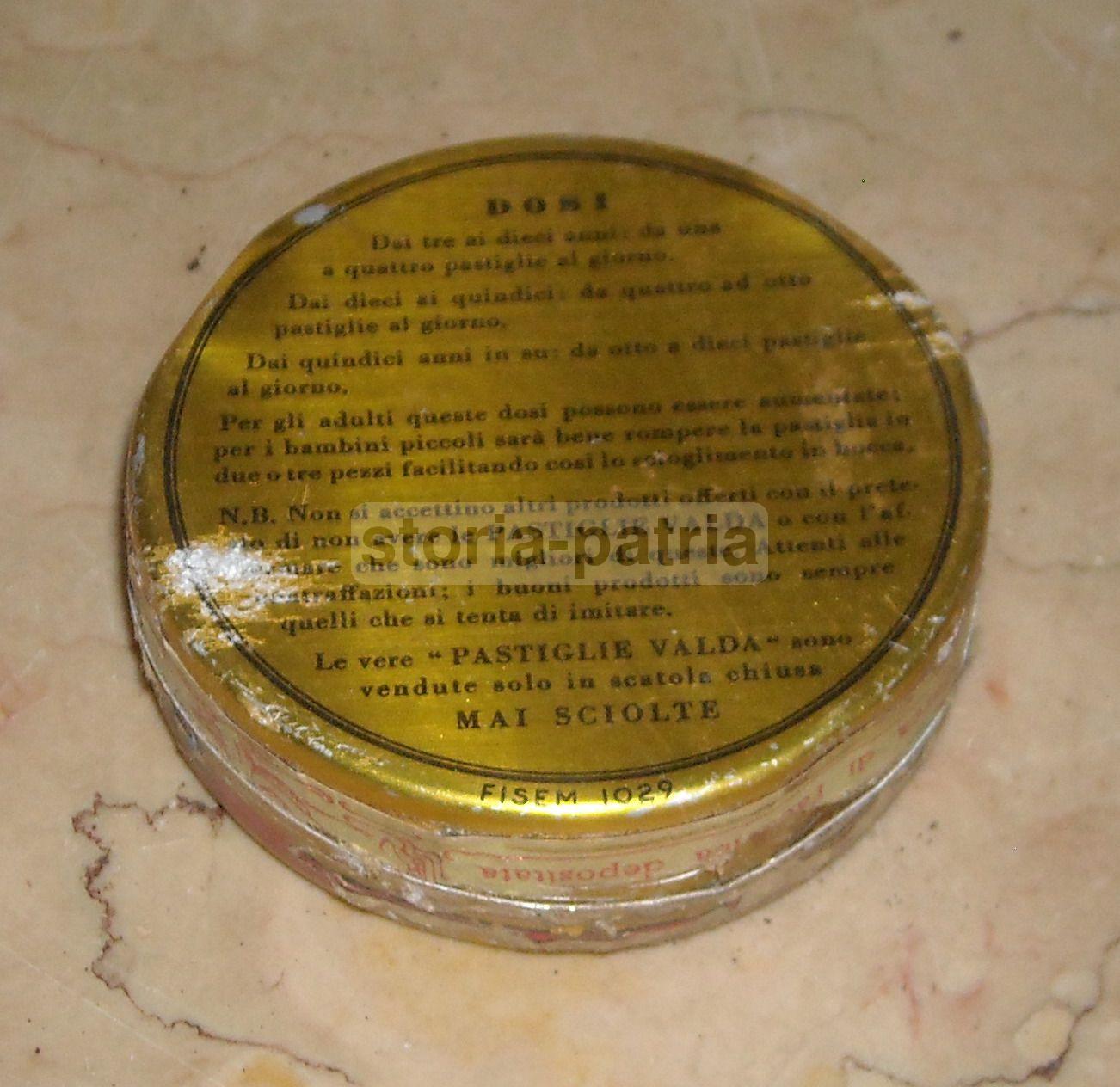 Medicina, Farmacia, Pastival, Pastiglie Valdolci, Decongestionanti, Astuccio d'Epoca immagine 2