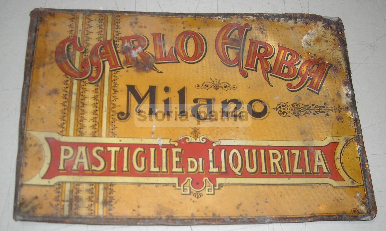 Milano, Farmaceutica, Medicina, Erboristeria, Carlo Erba, Latta Pubblicitaria, d'Epoca immagine 2