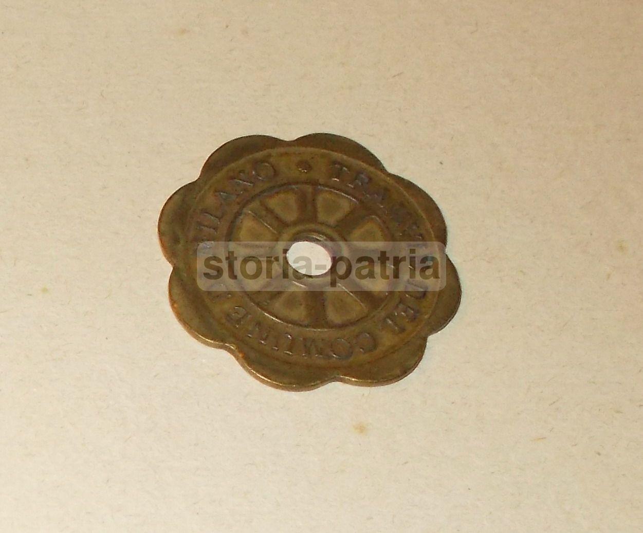 Milano, Tram, Tramvie Milanesi, Araldica, Antico Gettone, Da Collezione, 1920, Rarita immagine 2