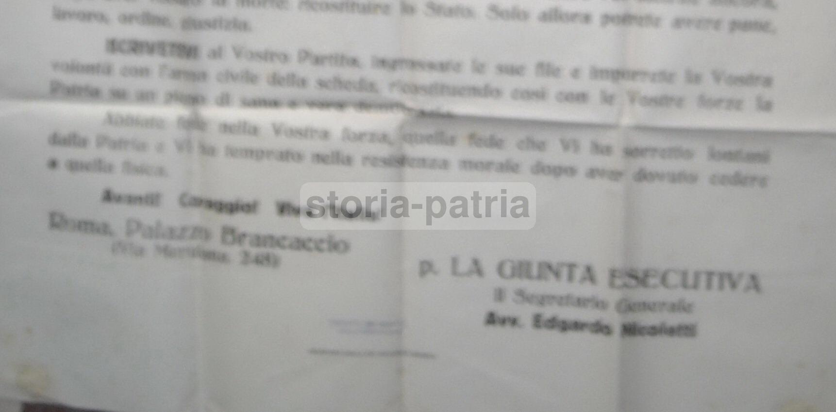 Militaria, Guerra, Prigionieri, Reduci, Elezioni Politiche, Nicoletti, Pubblicitaria immagine 3