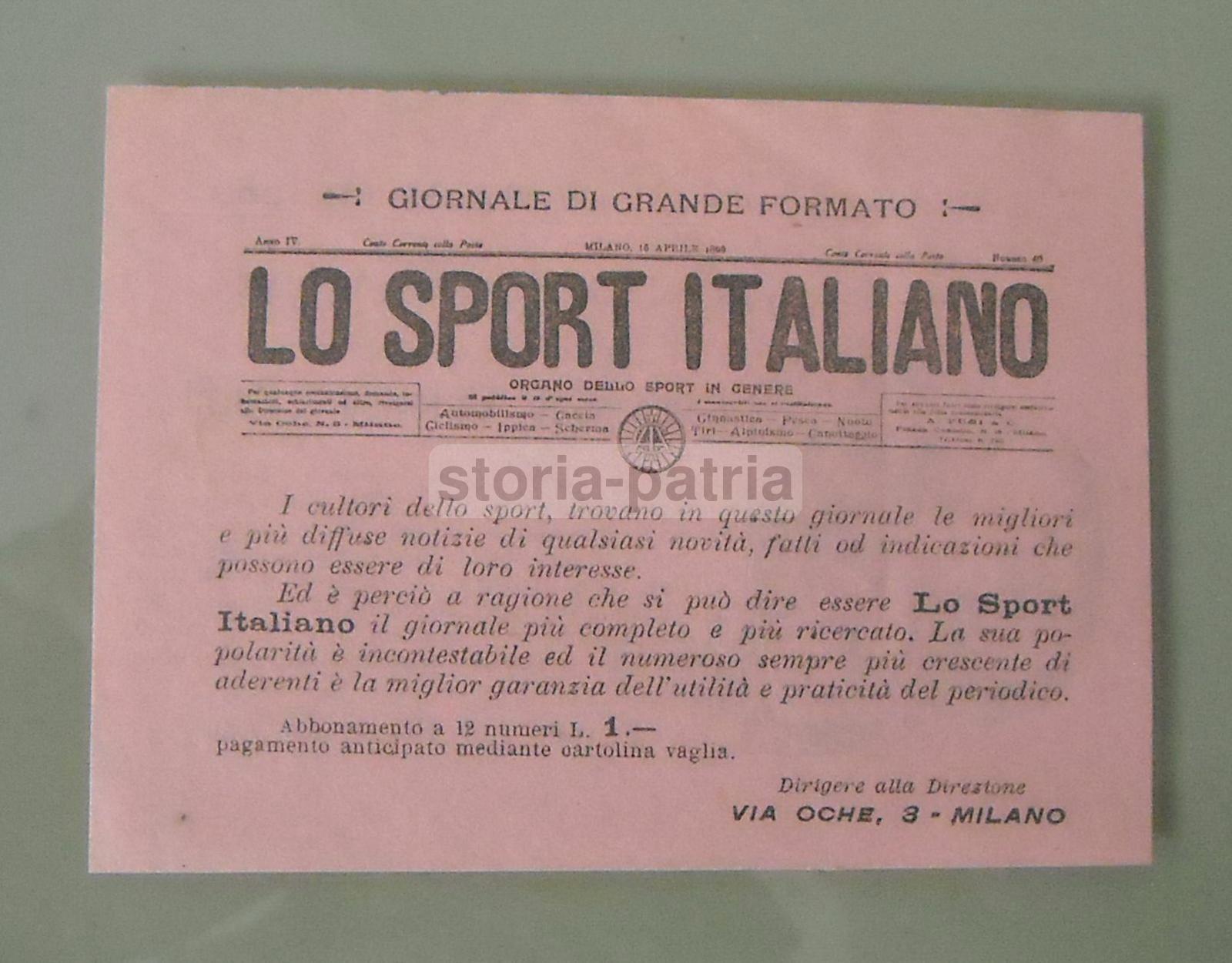 Mini Volantino Pubblicitario, Campanello Elettrico Outfit, Sport Italiano, d'Epoca immagine 1