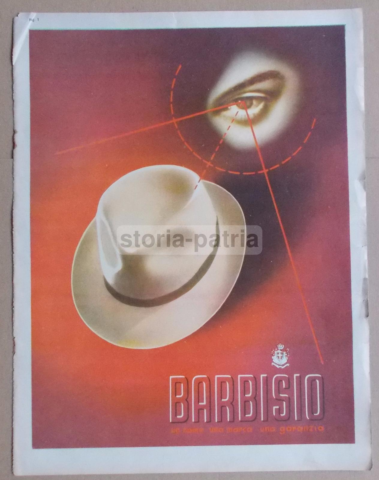 Moda, Abbigliamento, Eleganza Maschile, Cappelli, Barbisio, Pubblicitaria, Decorativa immagine 1