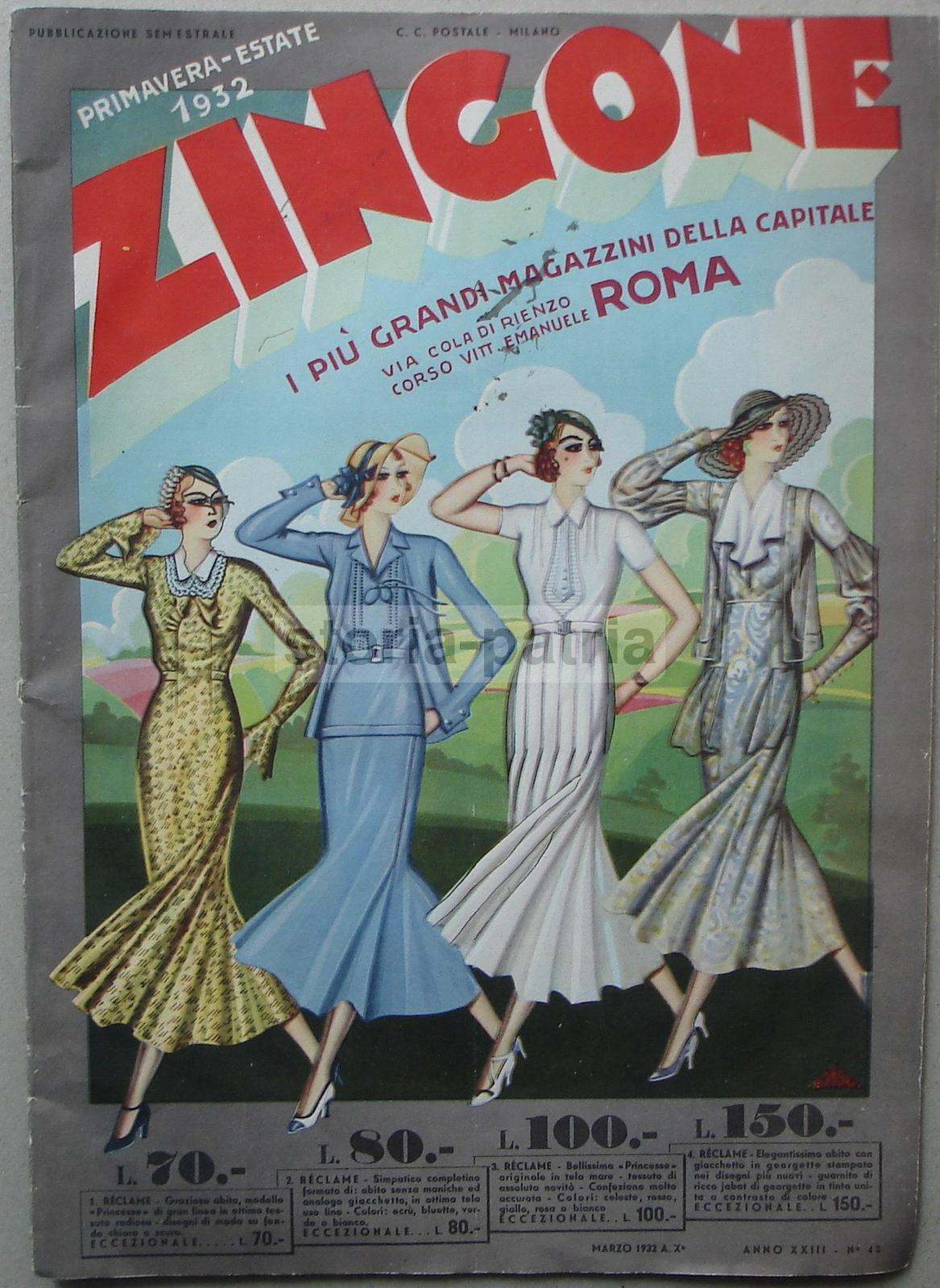 Moda, Intimo, Giocattoli, Calzature, Profumeria, Catalogo Pubblicitario, Zingone, Raro immagine 1