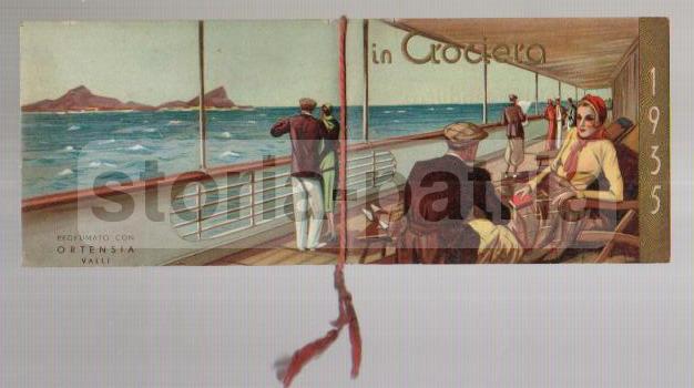 Moda, Profumeria, Profumo Ortensia Valli, Viaggi, Crociera, Piroscafo, Scene Di Bordo immagine 1