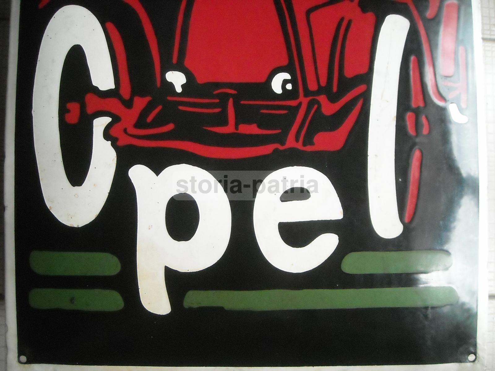 Modernariato, Design, Inusuale Bella Grafica, Latta Pubblicitaria, Automobili, Opel immagine 2
