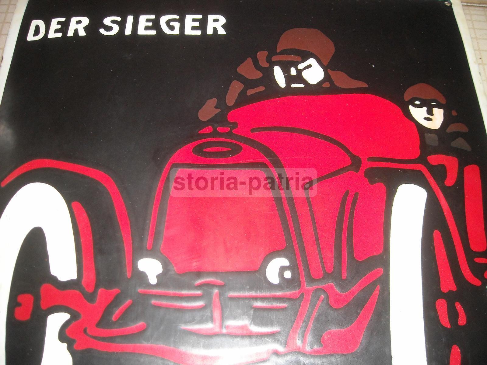Modernariato, Design, Inusuale Bella Grafica, Latta Pubblicitaria, Automobili, Opel immagine 4
