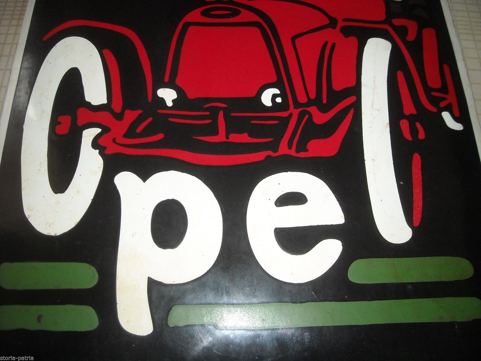 Modernariato, Design, Inusuale Bella Grafica, Latta Pubblicitaria, Automobili, Opel immagine 6