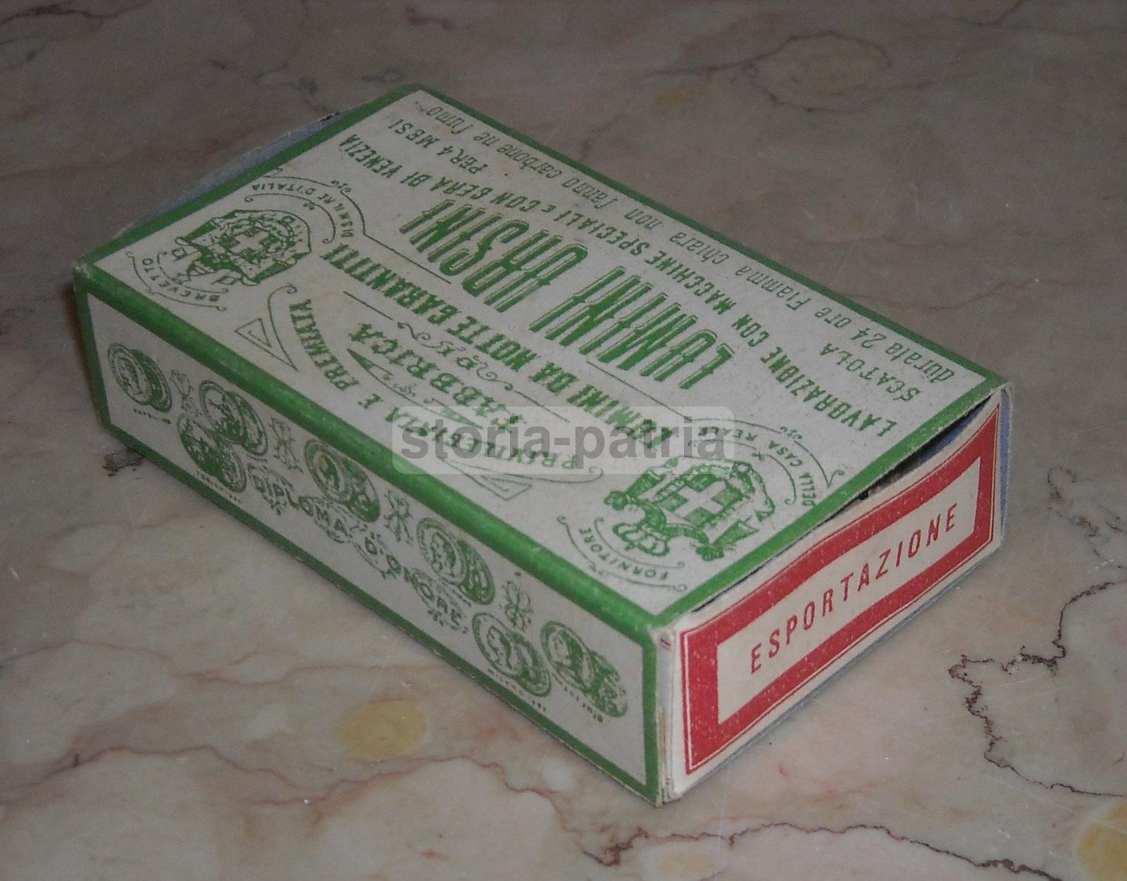 Napoli, Illuminazione, Fabbrica Ursini, Araldica, Savoia, Astuccio Pubblicitario immagine 1