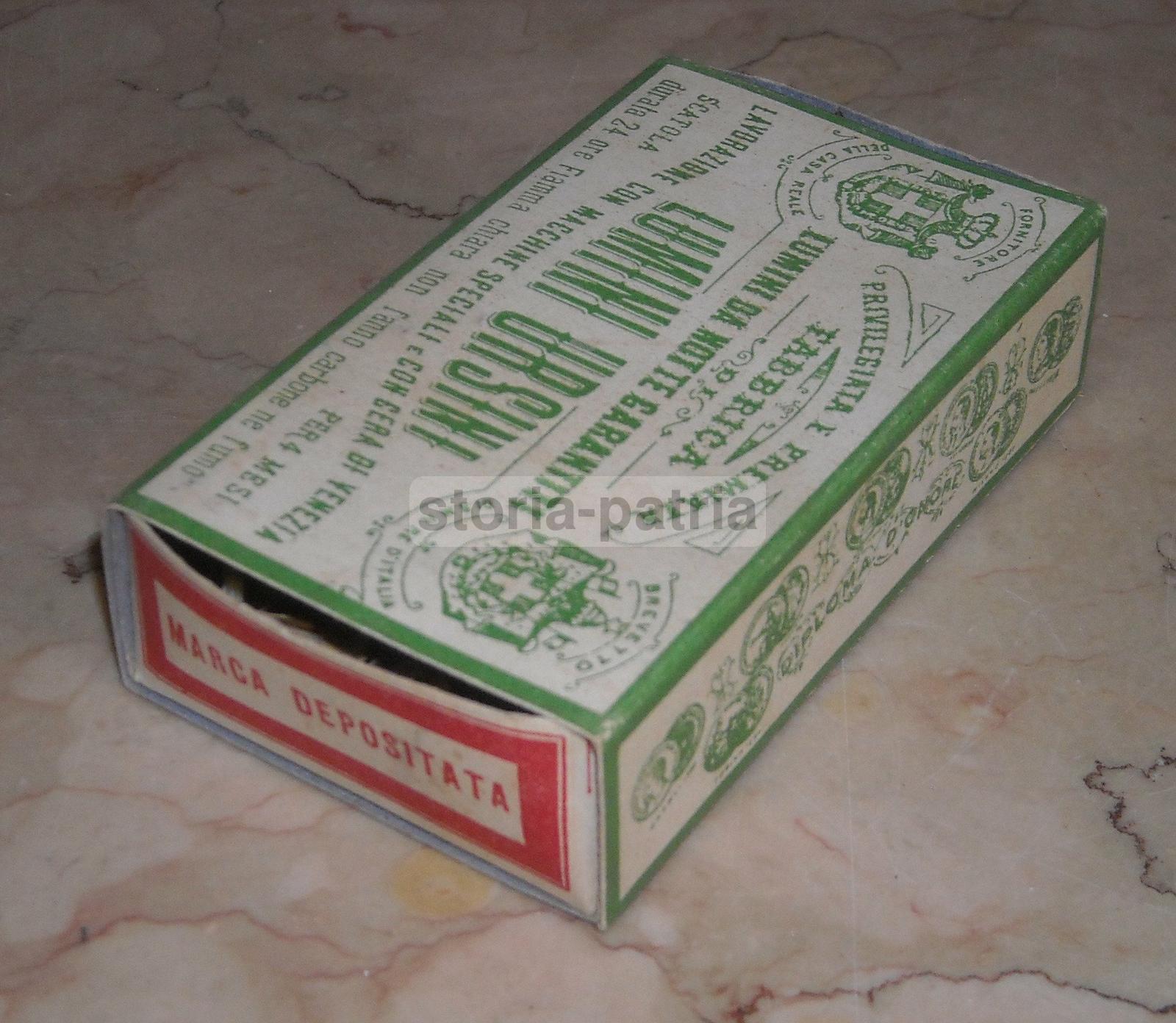 Napoli, Illuminazione, Fabbrica Ursini, Araldica, Savoia, Astuccio Pubblicitario immagine 2