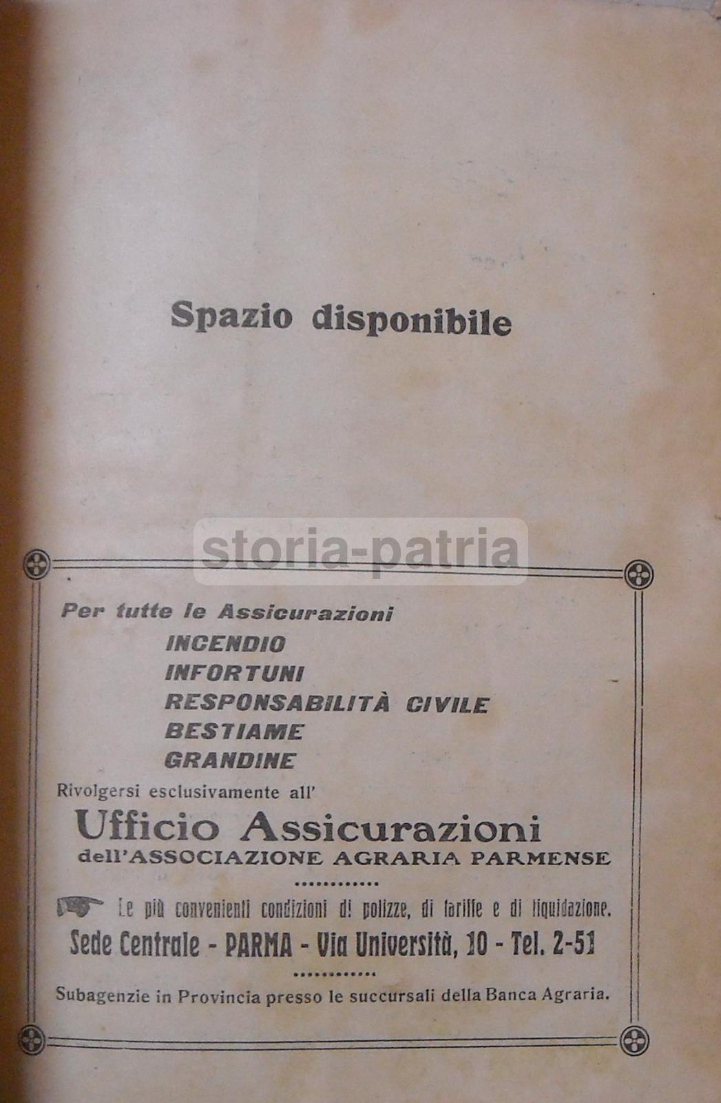 Parma, Frigorifero Parmense, Banca, Associazione Agraria, Ghiaccio, Antica Pubblicita immagine 2