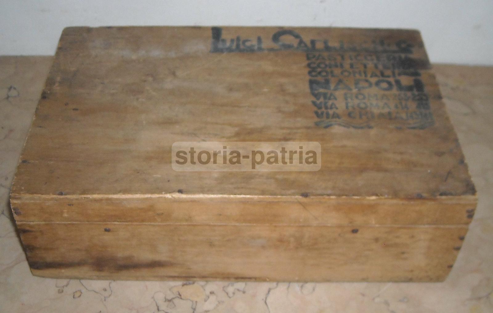 Pasticceria, Dolciaria, Confetteria, Coloniali, Napoli, Astuccio Pubblicitario, Legno immagine 2