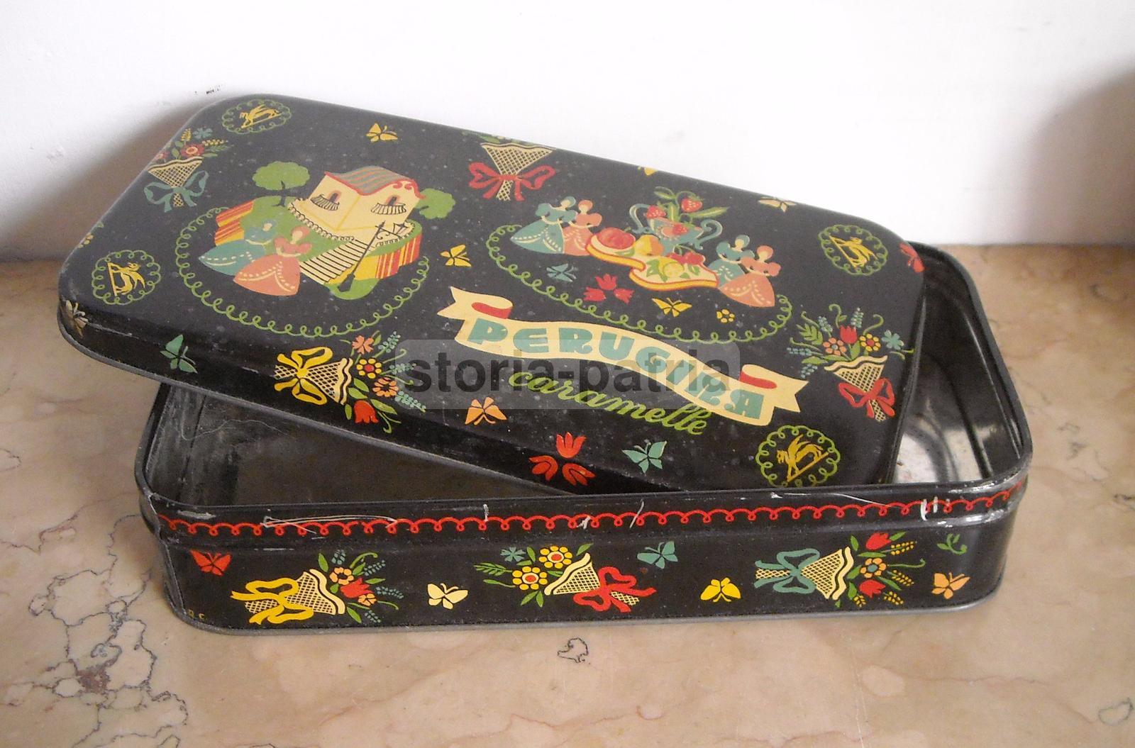 Perugia, Dolciaria, Caramelle Perugina, Bellissima Scatola Figurata E Floreale immagine 6