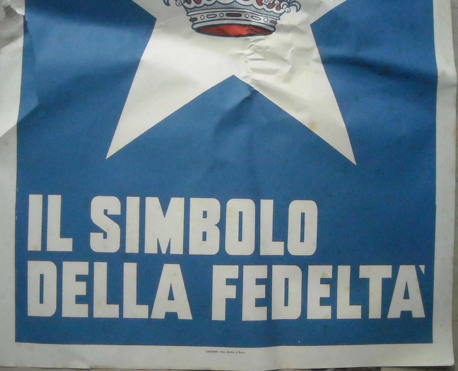 Politica, Monarchia, Propaganda Elettorale, Savoia, Araldica, Stella E Corona, Stampa immagine 2