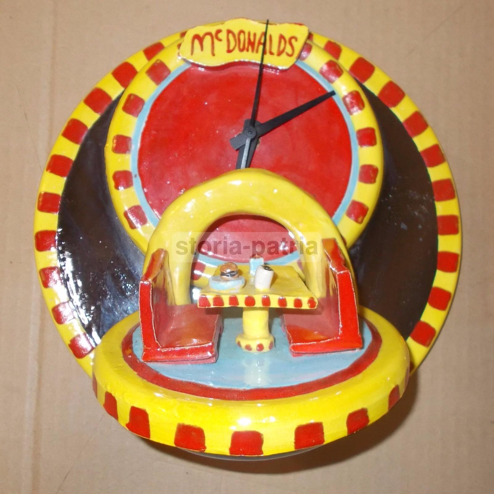 Pubblicitaria Da Collezione, Cucina, Alimentazione, Fast Food, Orologio Ceramica immagine 1