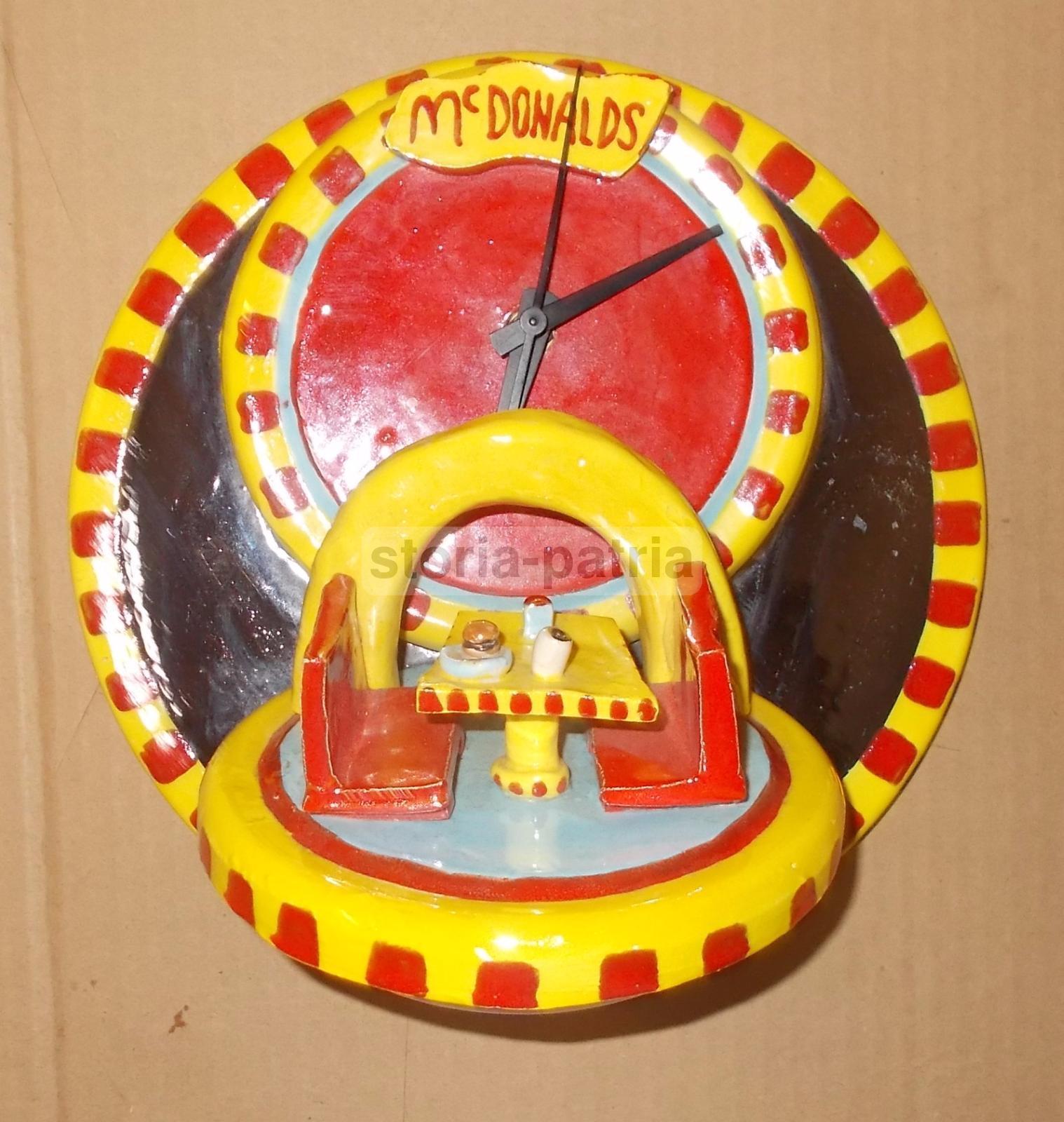 Pubblicitaria Da Collezione, Cucina, Alimentazione, Fast Food, Orologio Ceramica immagine 3