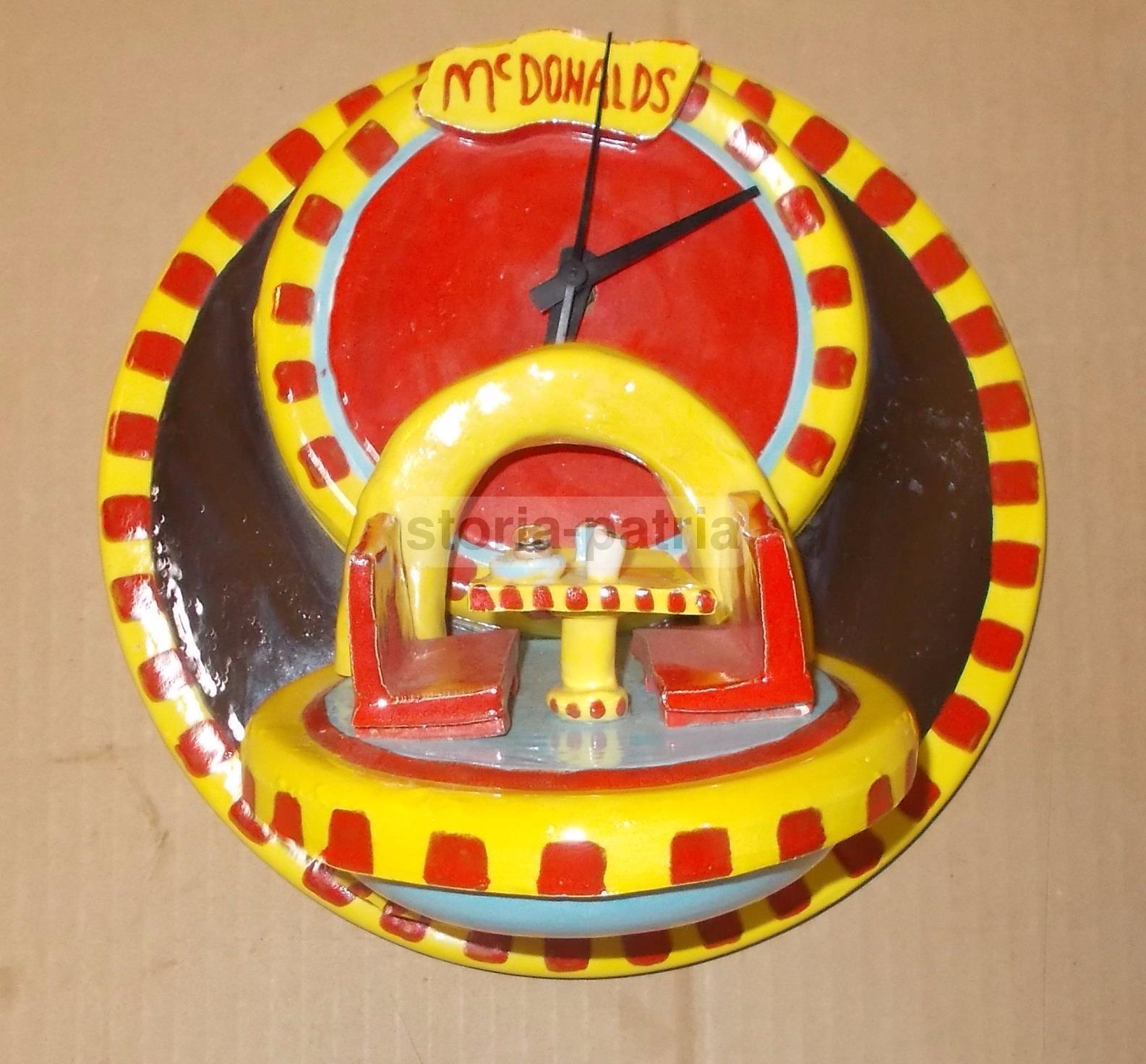 Pubblicitaria Da Collezione, Cucina, Alimentazione, Fast Food, Orologio Ceramica immagine 5