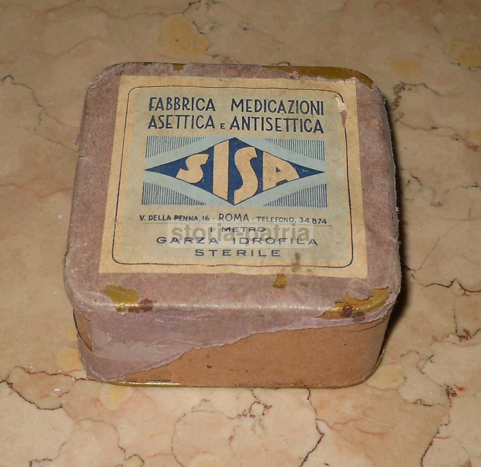 Pubblicitaria d'Epoca, Astuccio Da Collezione, Sisa, Roma, Medicina, Medicazione immagine 1