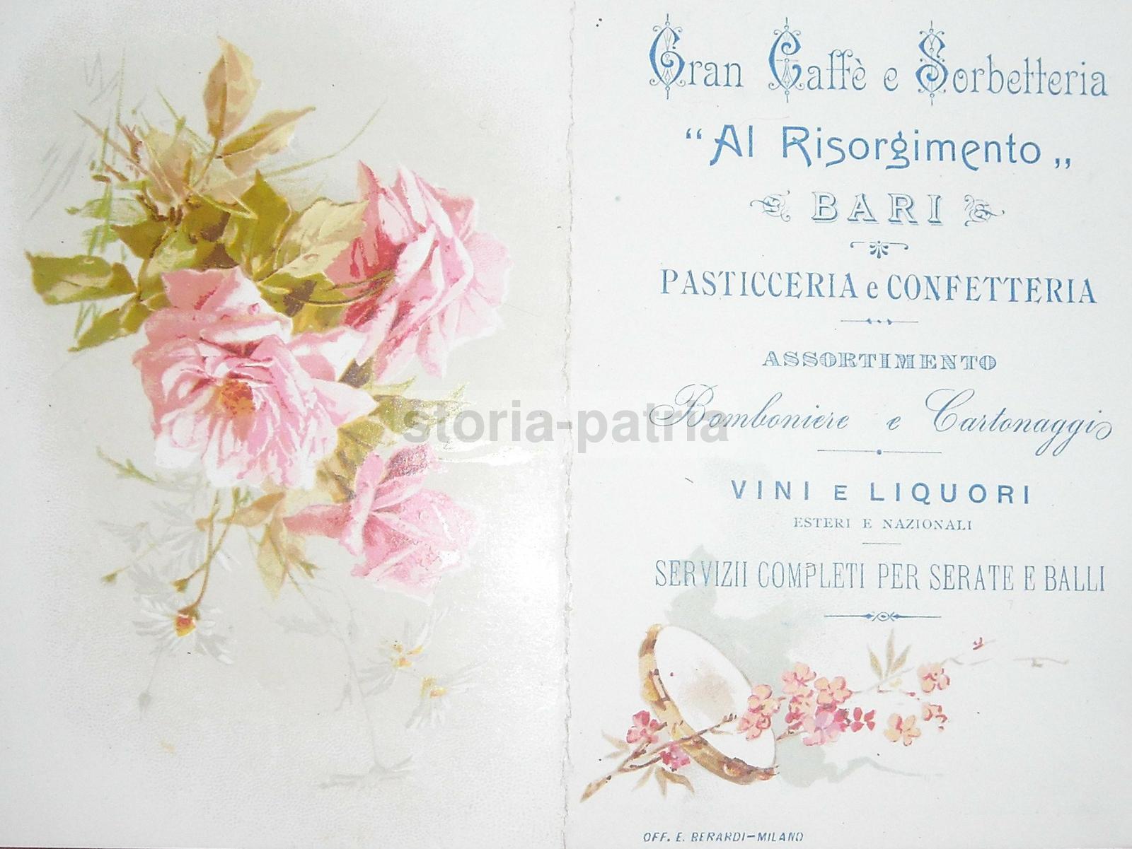 Puglia, Bari, Caffe, Sorbetteria, Pasticceria, Confetti, Vini, Liquori, Risorgimento immagine 1