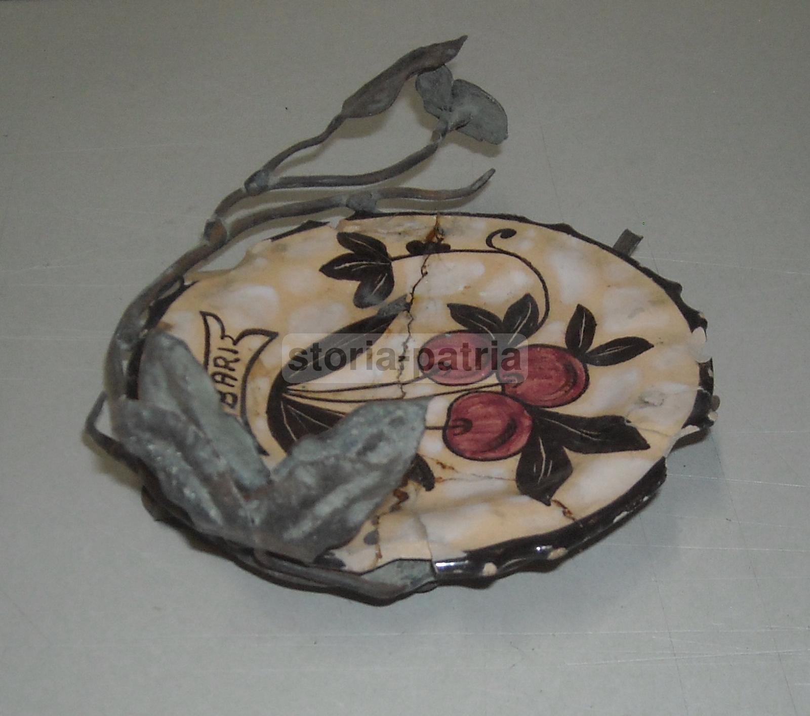 Puglia, Bari, Inusuale Pubblicitaria d'Epoca, Soprammobile, Ceramica, Ferro Battuto immagine 3