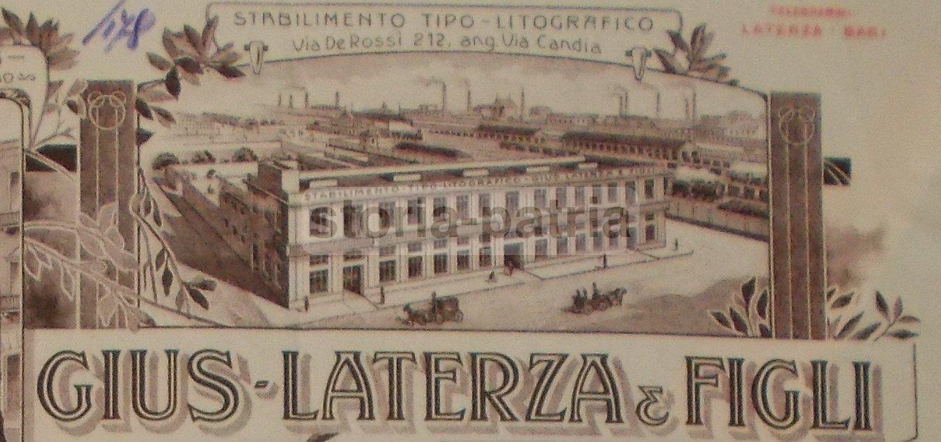 Puglia, Bari, Tipografia Editrice Cartoleria, Laterza, Bella Pubblicitaria, Filatelia immagine 3