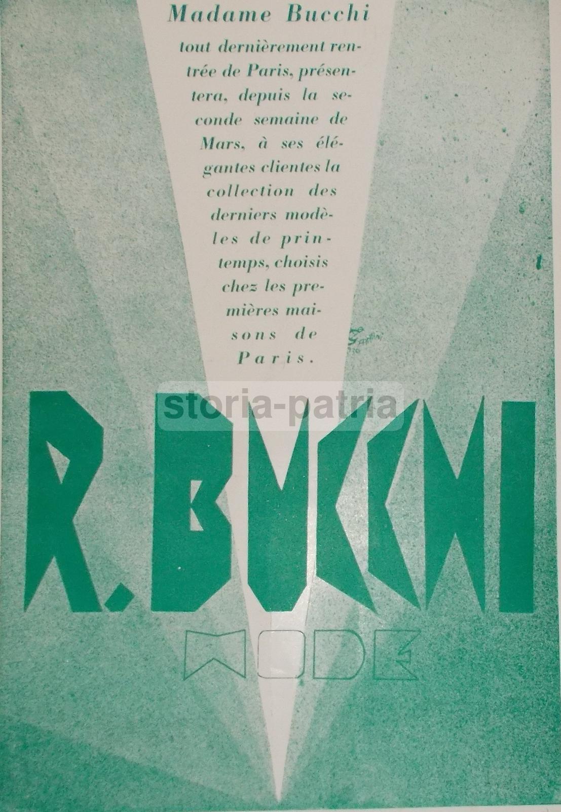 Sartoria, Moda Parigina, Roma, Madame Bucchi, Antica Pubblicitaria, Futurista, Fantini immagine 2