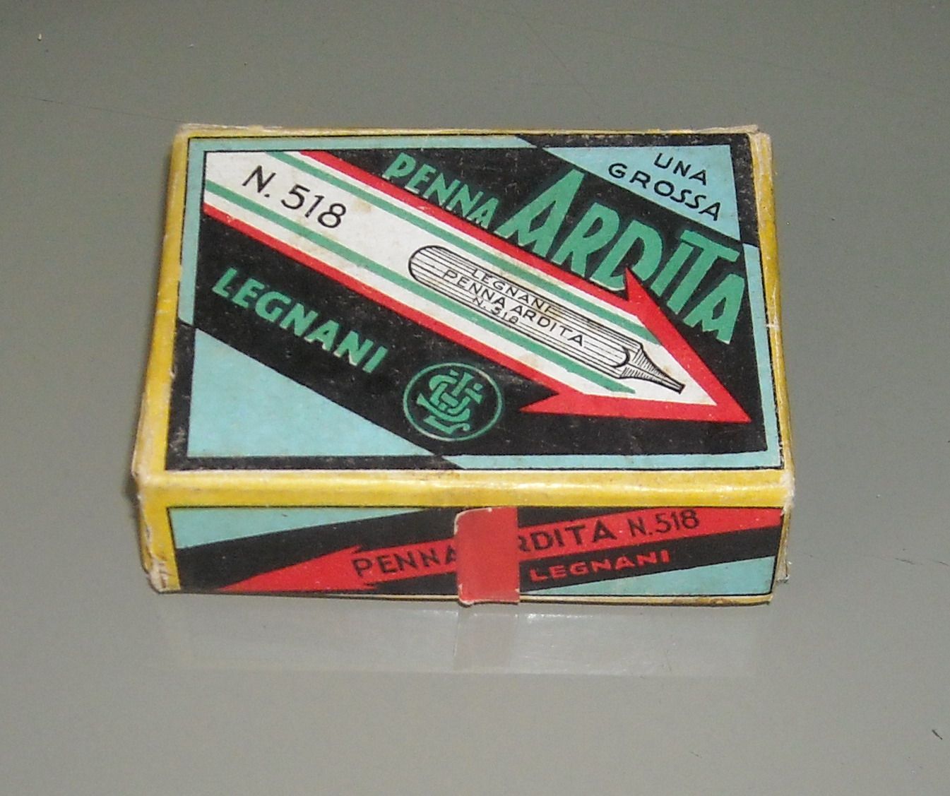 Scrittura, Calligrafia, Penne, Pennini, Astuccio Pubblicitario, Legnani, d'Epoca immagine 1