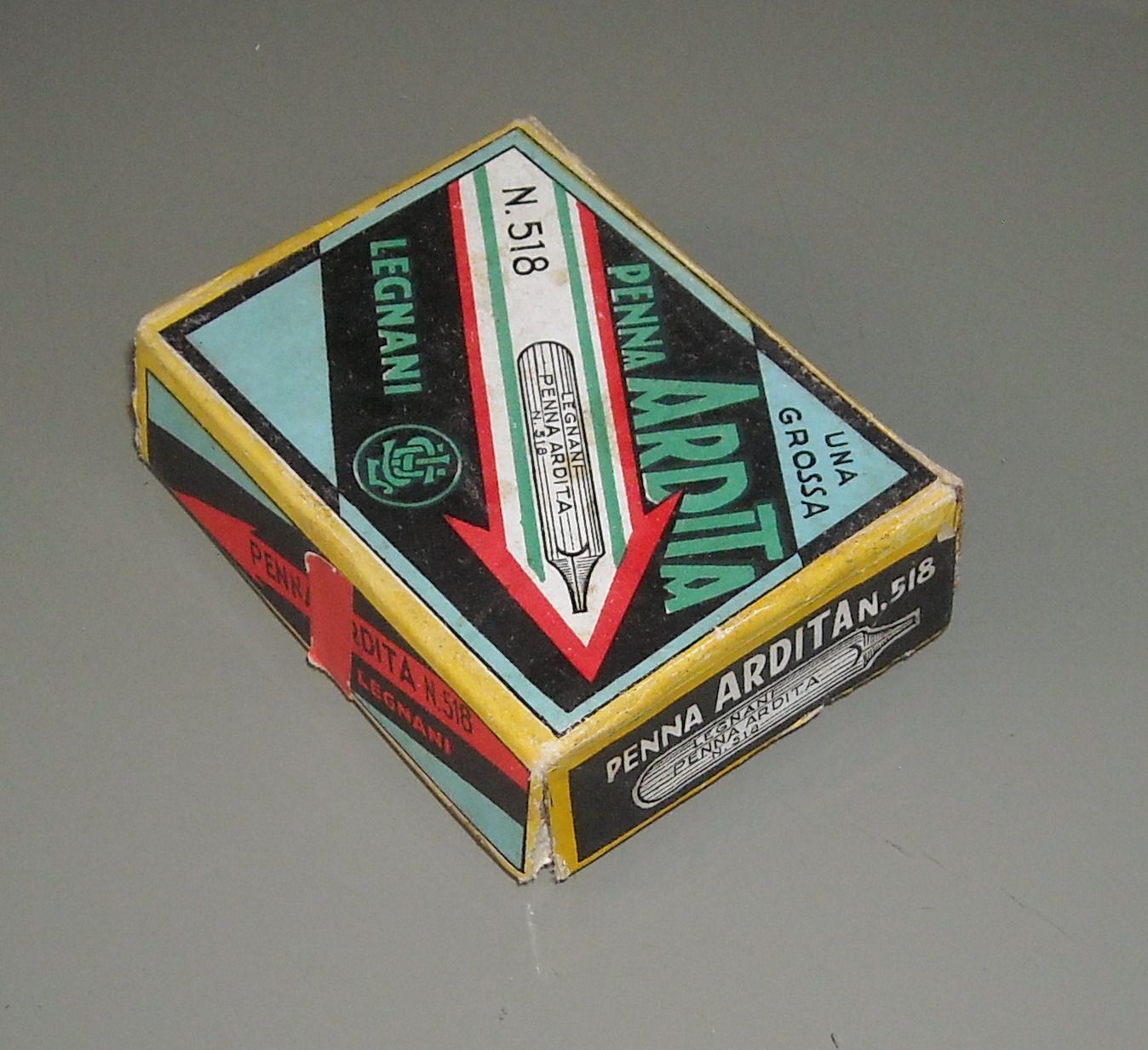 Scrittura, Calligrafia, Penne, Pennini, Astuccio Pubblicitario, Legnani, d'Epoca immagine 2