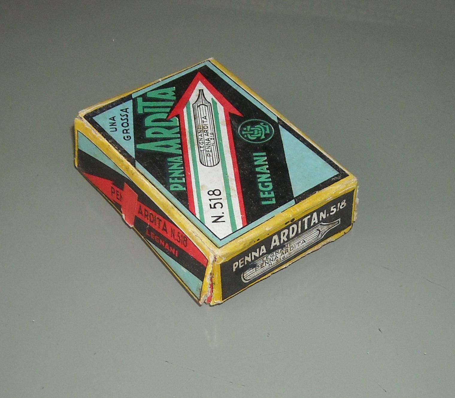 Scrittura, Calligrafia, Penne, Pennini, Astuccio Pubblicitario, Legnani, d'Epoca immagine 3