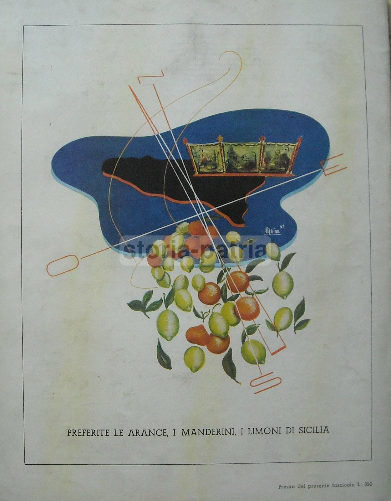 Sicilia, Agrumi Siciliani, Arance, Manderini, Limoni, Allegoria Pubblicitaria, Te Ati immagine 1