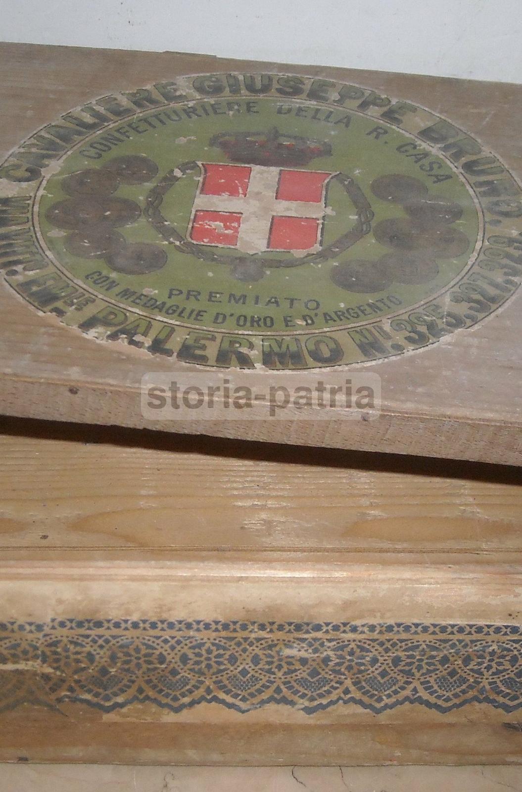 Sicilia, Palermo, Dolciaria, Confetture, Araldica, Savoia, Antica Scatola, Pubblicita immagine 3