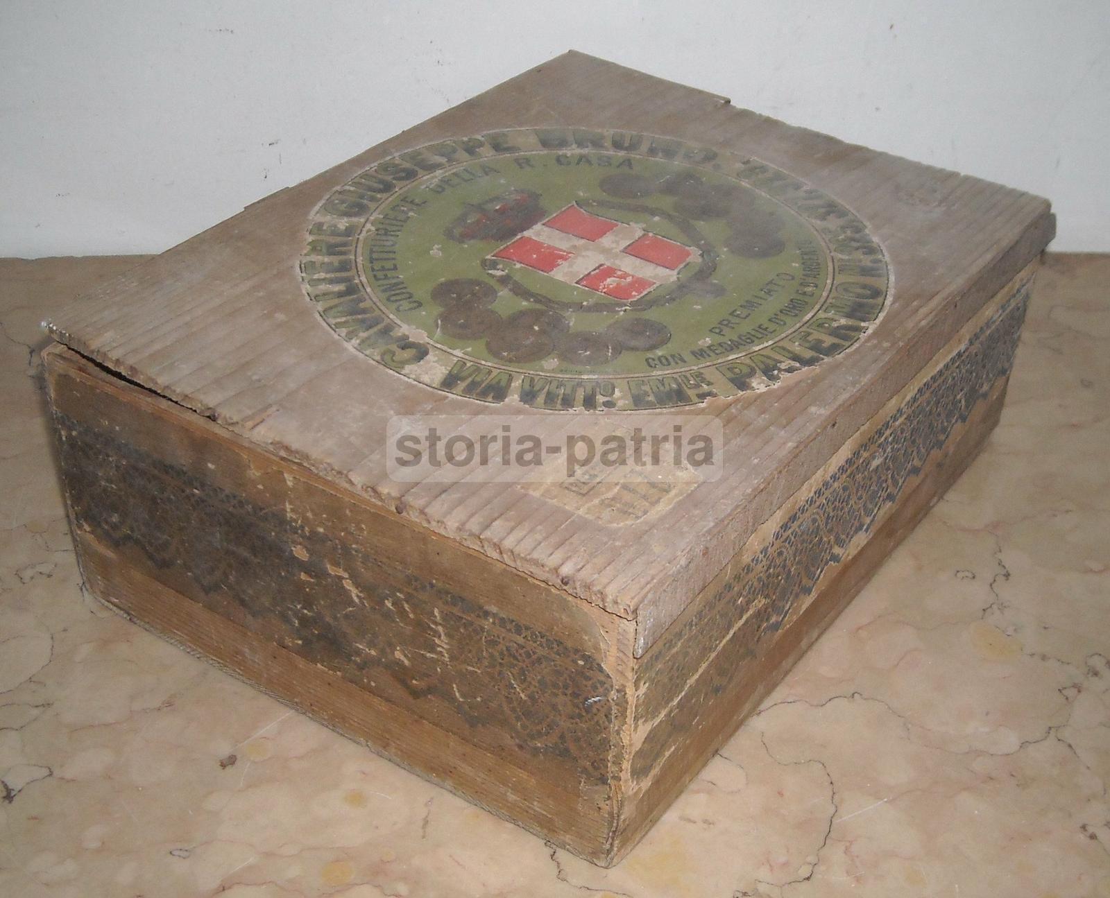 Sicilia, Palermo, Dolciaria, Confetture, Araldica, Savoia, Antica Scatola, Pubblicita immagine 6