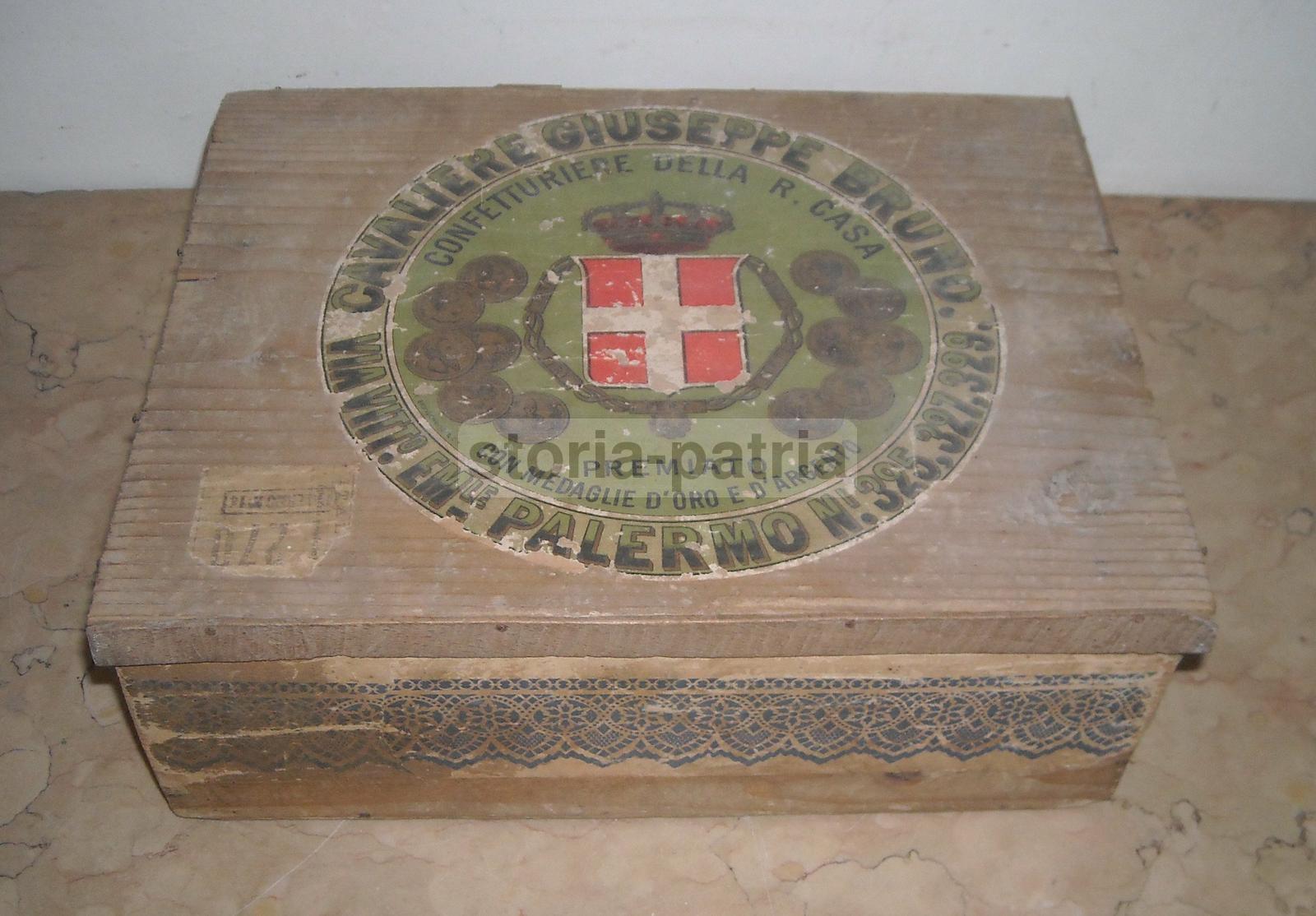 Sicilia, Palermo, Dolciaria, Confetture, Araldica, Savoia, Antica Scatola, Pubblicita immagine 12