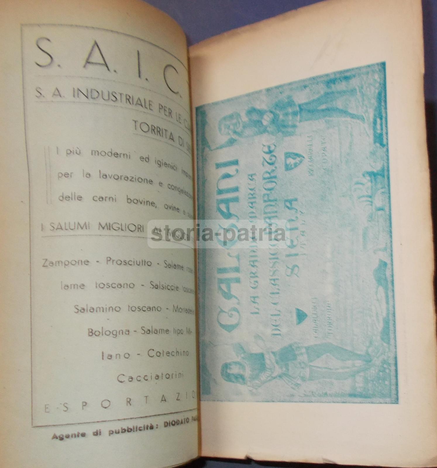 Siena, Storia Locale, Economia, Turismo, Arte, Calendario, Cronologia, Pubblicita, 1947 immagine 10