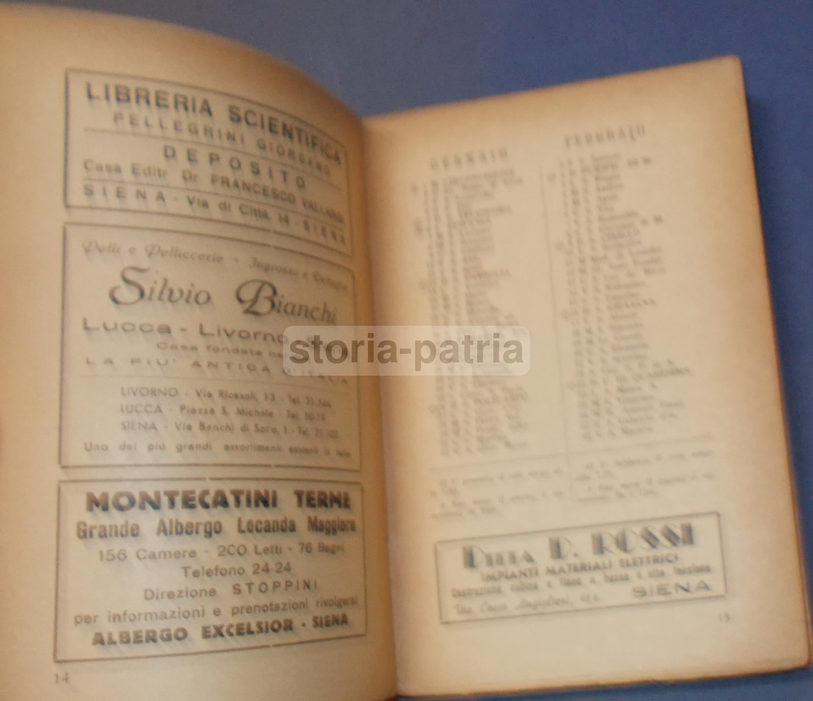 Siena, Storia Locale, Economia, Turismo, Arte, Calendario, Cronologia, Pubblicita, 1947 immagine 11