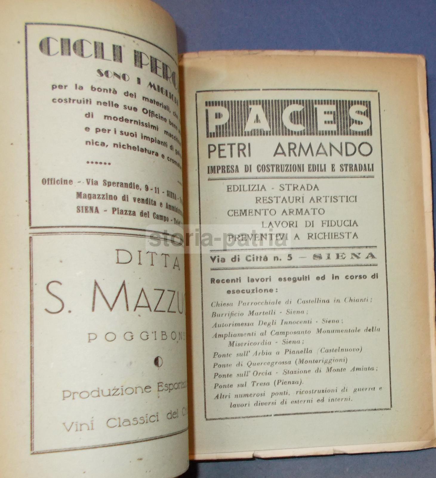 Siena, Storia Locale, Economia, Turismo, Arte, Calendario, Cronologia, Pubblicita, 1947 immagine 12
