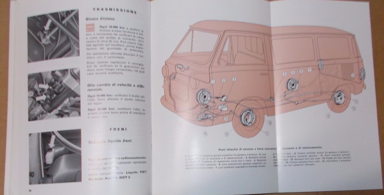 Tecnica, Motori, Automobili, Utile Libretto Duso E Manuntenzione, d'Epoca, Fiat 850t immagine 2