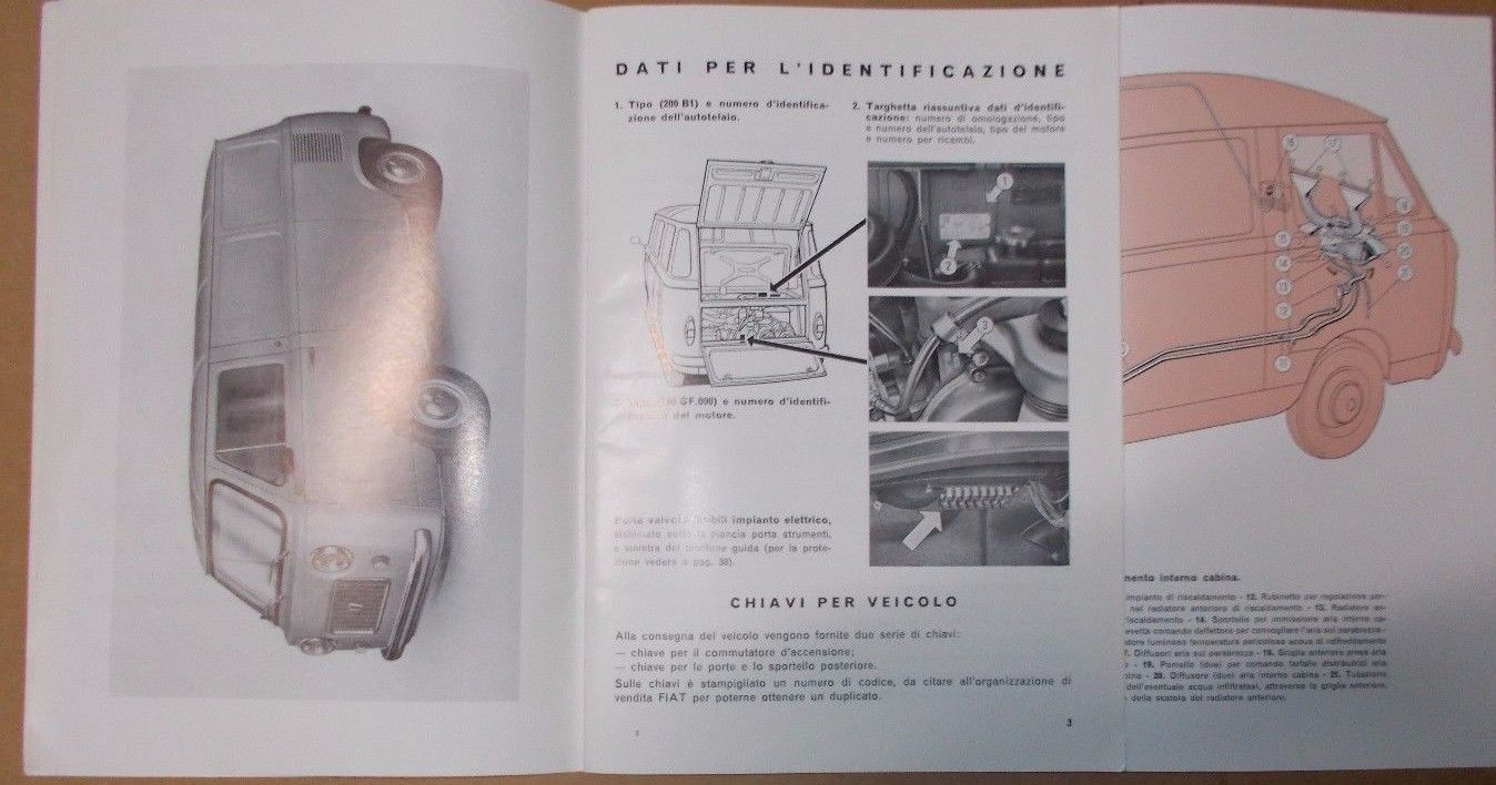 Tecnica, Motori, Automobili, Utile Libretto Duso E Manuntenzione, d'Epoca, Fiat 850t immagine 3