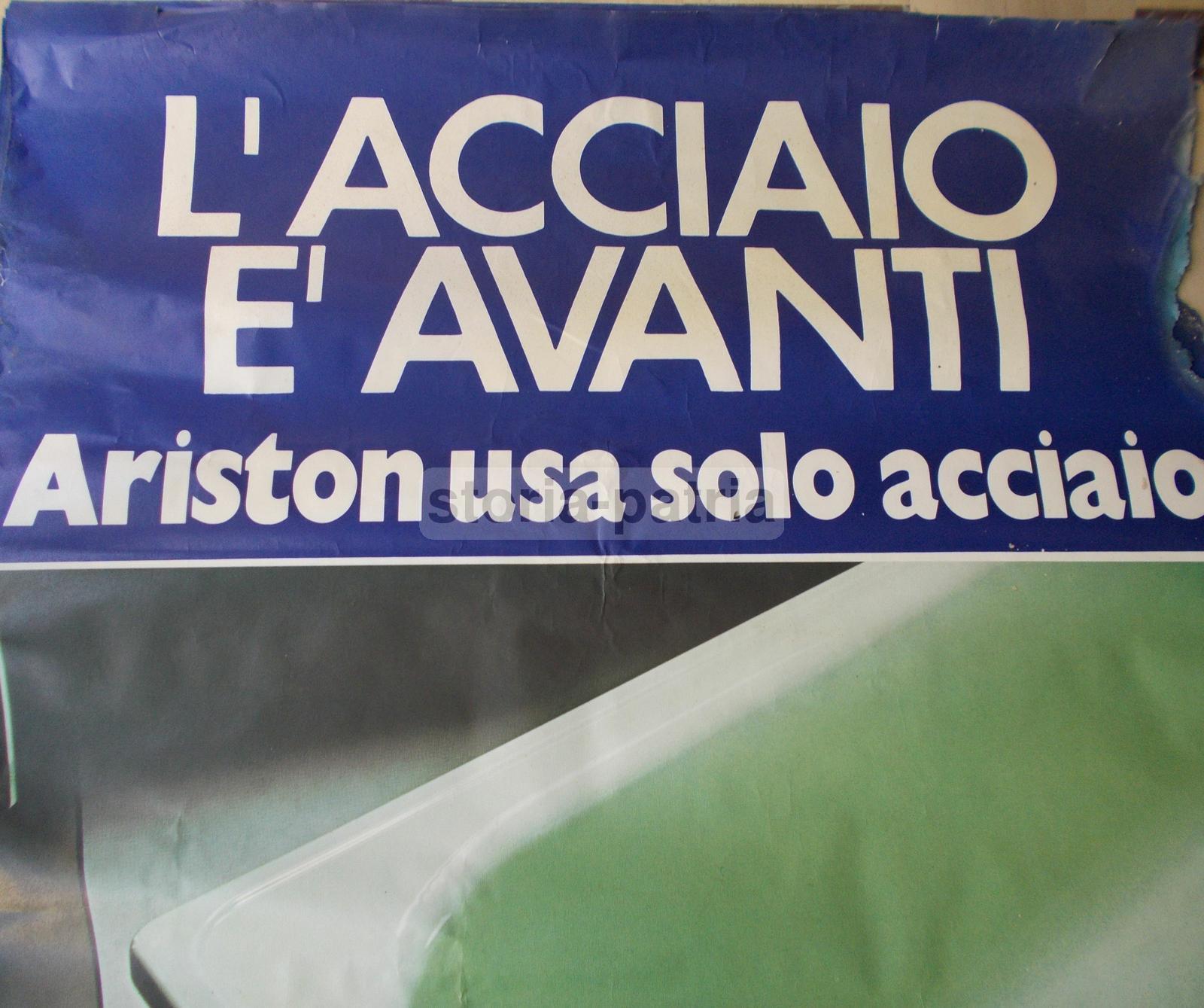 Tecnica, Sanitaria, Vasche Da Bagno, Acciaio, Ariston, Grande Manifesto Pubblicitario immagine 2