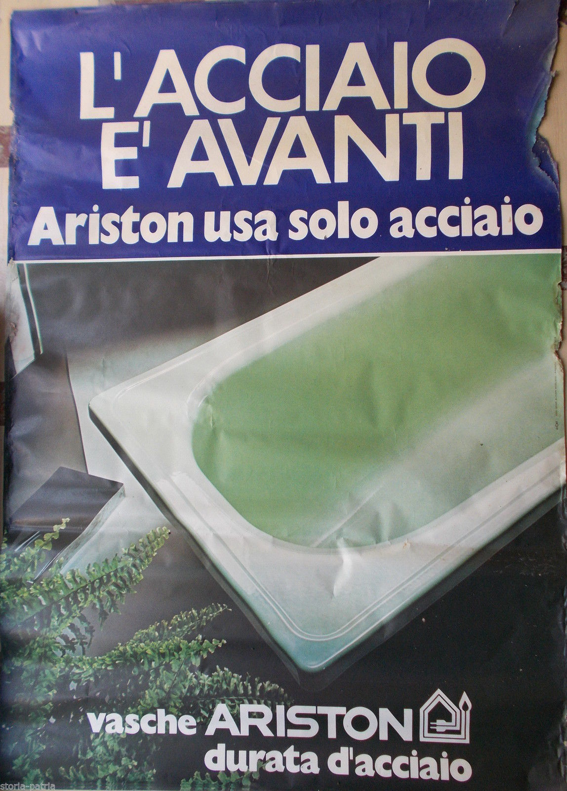 Tecnica, Sanitaria, Vasche Da Bagno, Acciaio, Ariston, Grande Manifesto Pubblicitario immagine 3