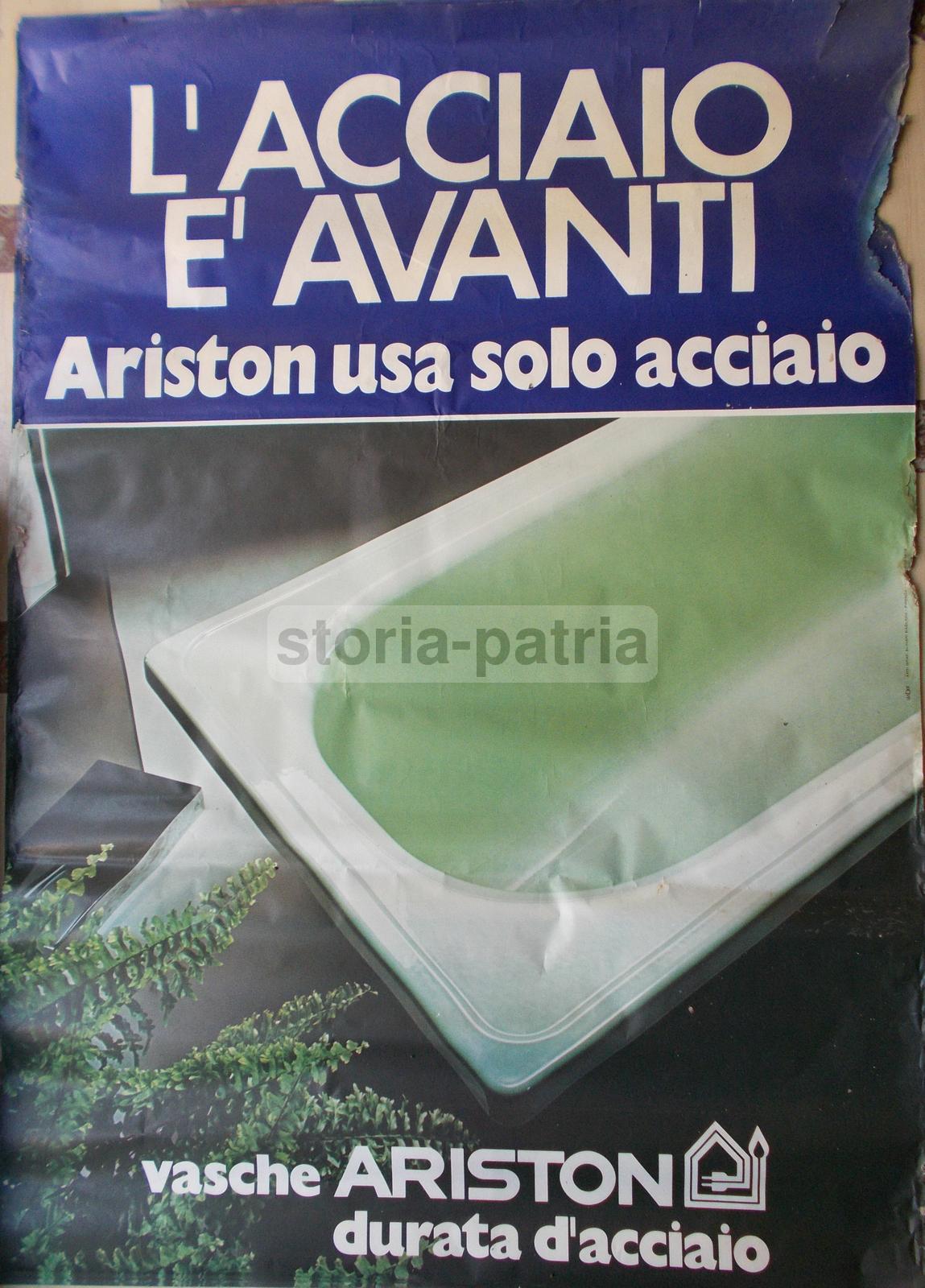 Tecnica, Sanitaria, Vasche Da Bagno, Acciaio, Ariston, Grande Manifesto Pubblicitario immagine 6